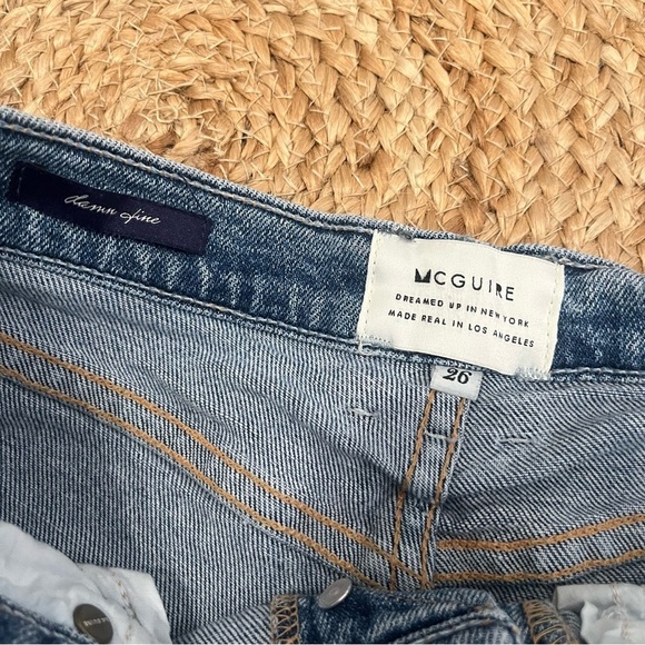 McGuire Button Fly High Rise Cutoff Denim Shorts 26 - Picture 3 of 4